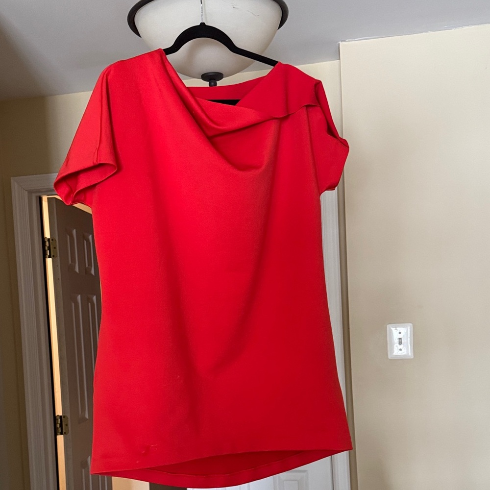 Elegant Red Draped Top